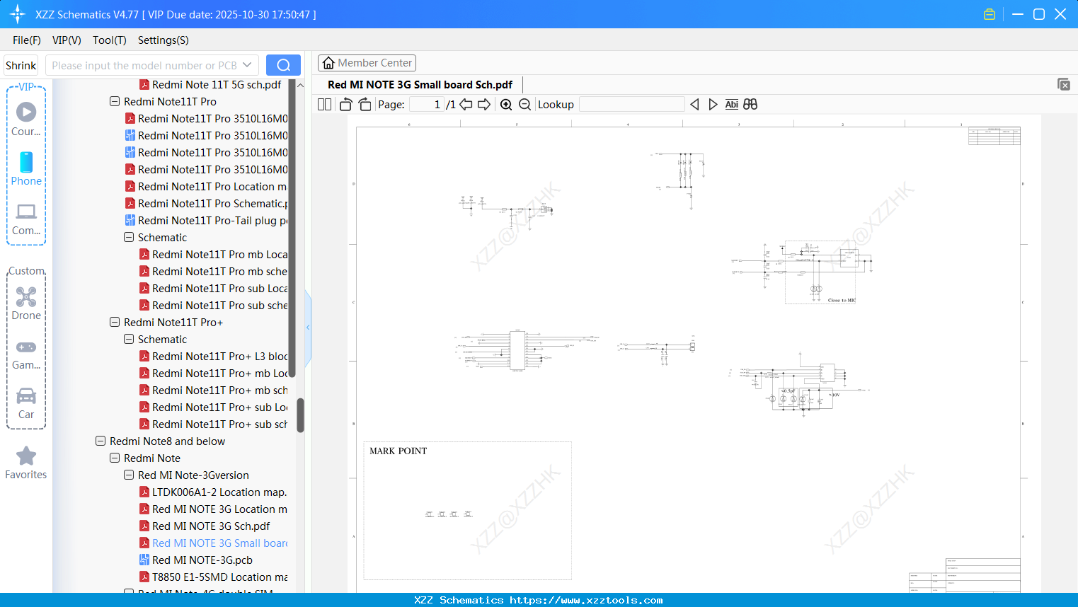 Xiaomi Redmi NOTE 3G Small Board Sch
